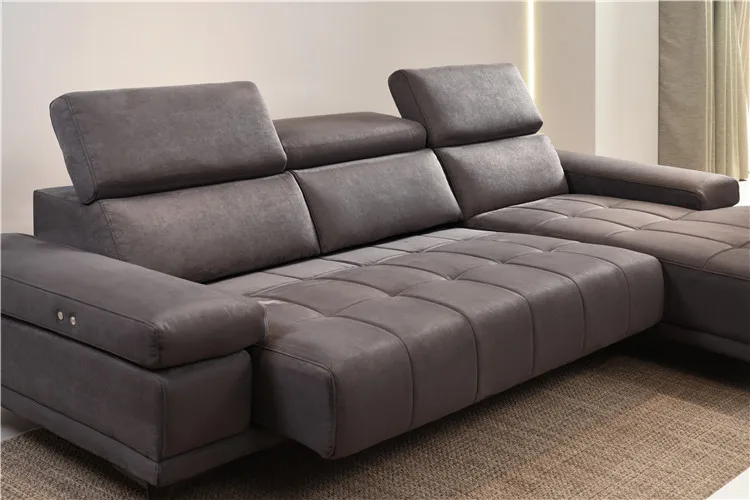 Farrell new design tufted high end leather couch power recliner leather sofa bed