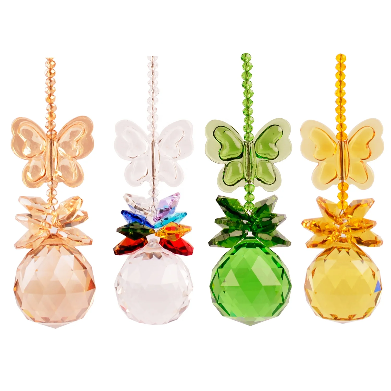 8 inches Butterfly Crystal Car Hanging Accessories Decoration