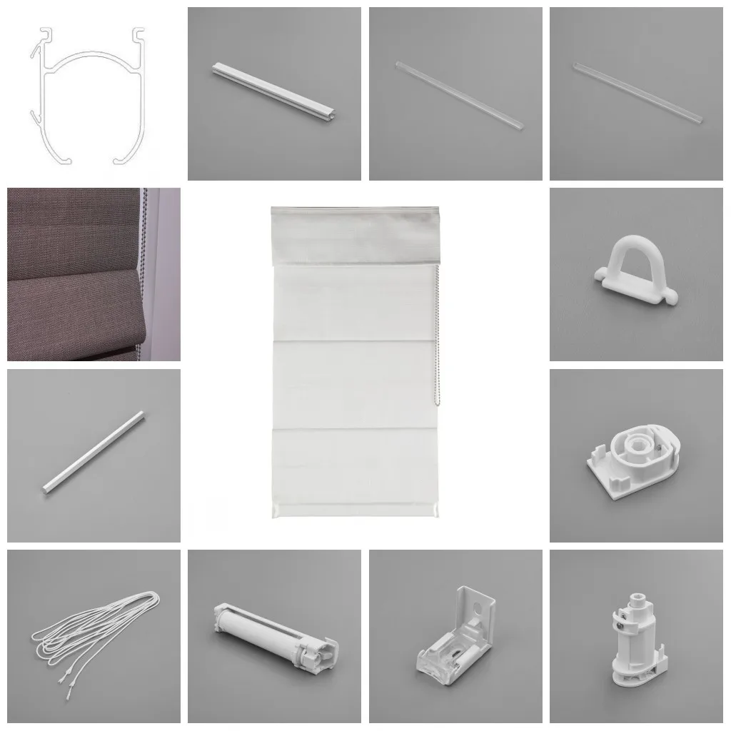 Roman Blinds Components Mechanism Accessories Chinese Curtain Poles, Tracks & Accessories Curtain Accessories White