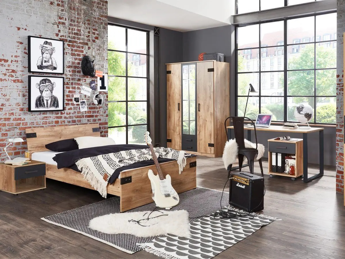 Metal Steel Base Home Single modern Office Desk Wooden Computer Table Desk