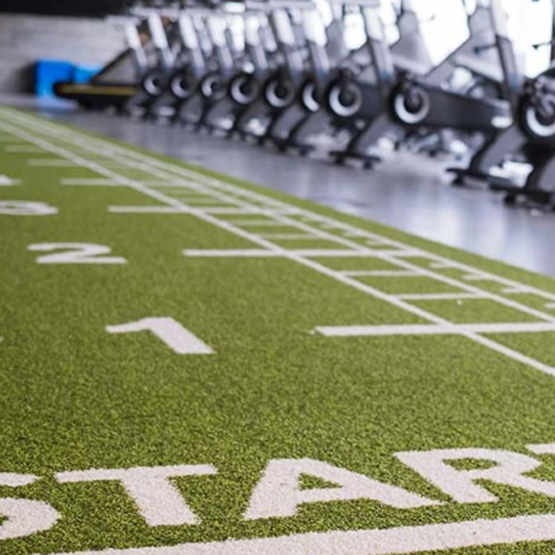 QTMAT training running sled track synthetic artificial carpet grass athletic turf mat for gym fitness flooring