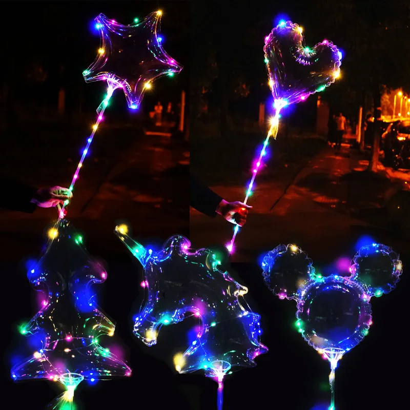 Млрд LED Bobo загорается воздушный шар 13/20 дюйма 70 см ручной растягивающийся прозрачный чистый надувной с барабанные палочки в честь