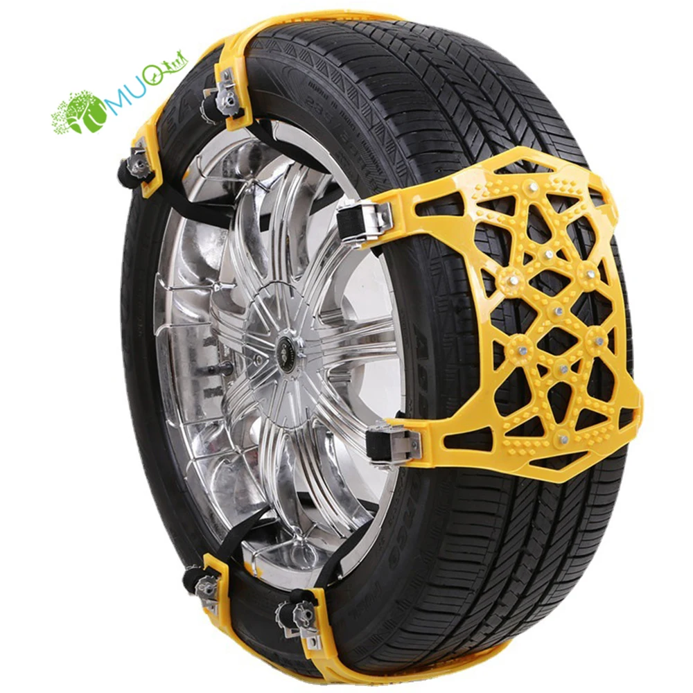 YumuQ 6pcs Auto Tire Snow Chains Anti-Skip Belt Safe Driving SUV VAN Auto Accessories Winter Tyres Wheels Snow Chains