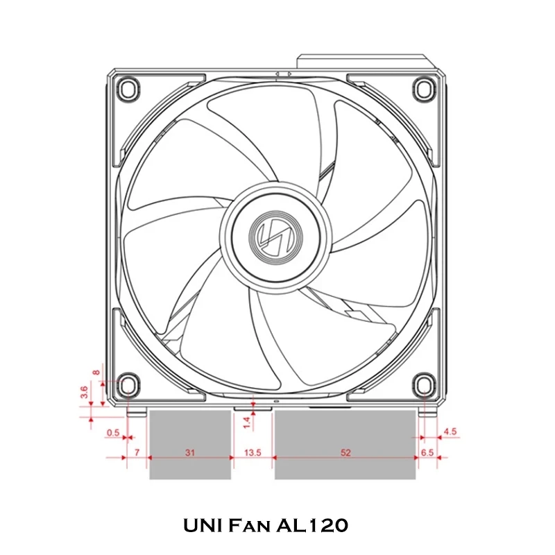 Вентилятор Lian Li UNI AL120 с корпусом ARGB PWM вентилятор RGB без проводов L-образная подключение программное обеспечение маргаритки промышленный класс 2
