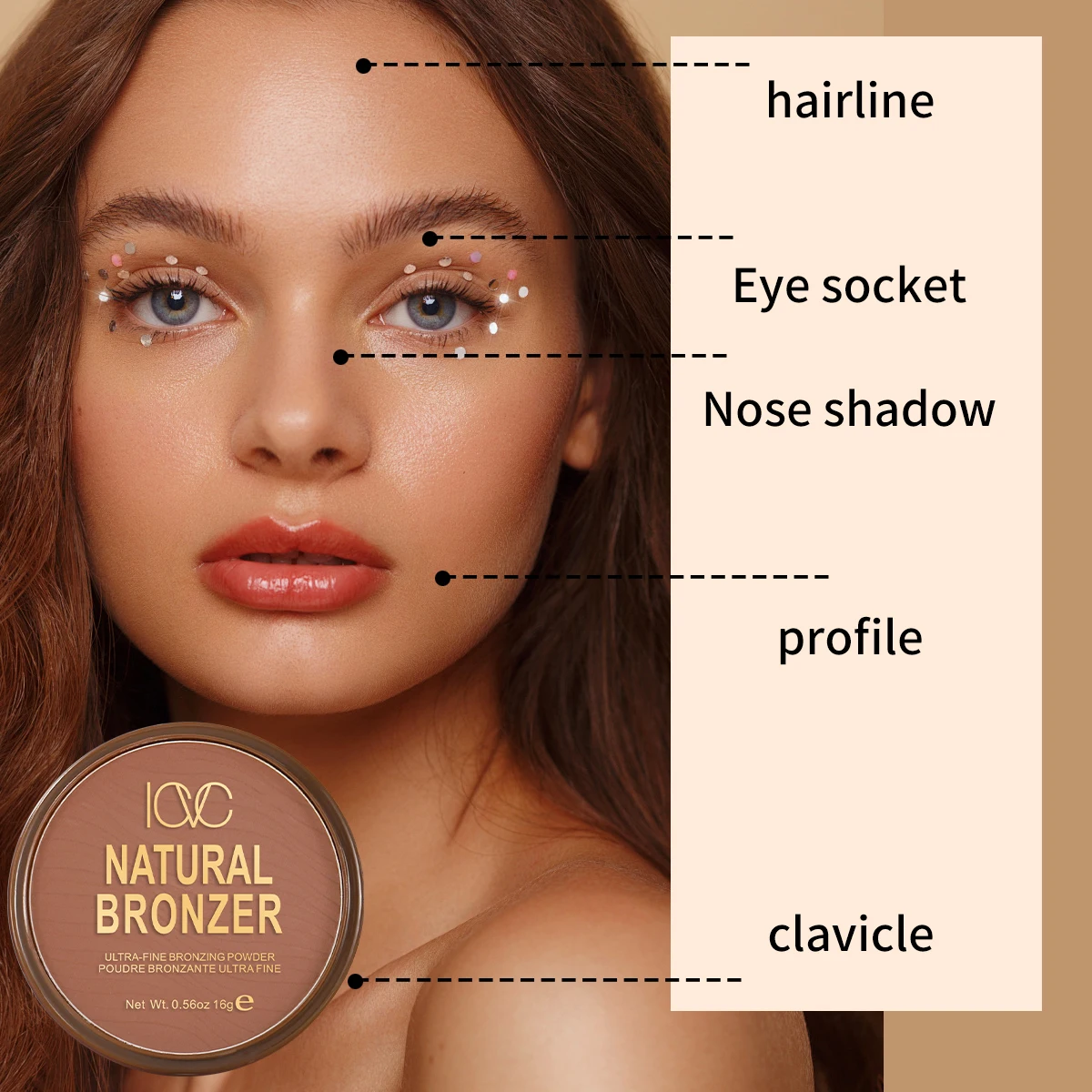 Wholesale Natural Bronzer Face Makeup Ultra-Fine Bronzing Powder Bronzante Ultrafine Waterproof Face Bronzer Powder