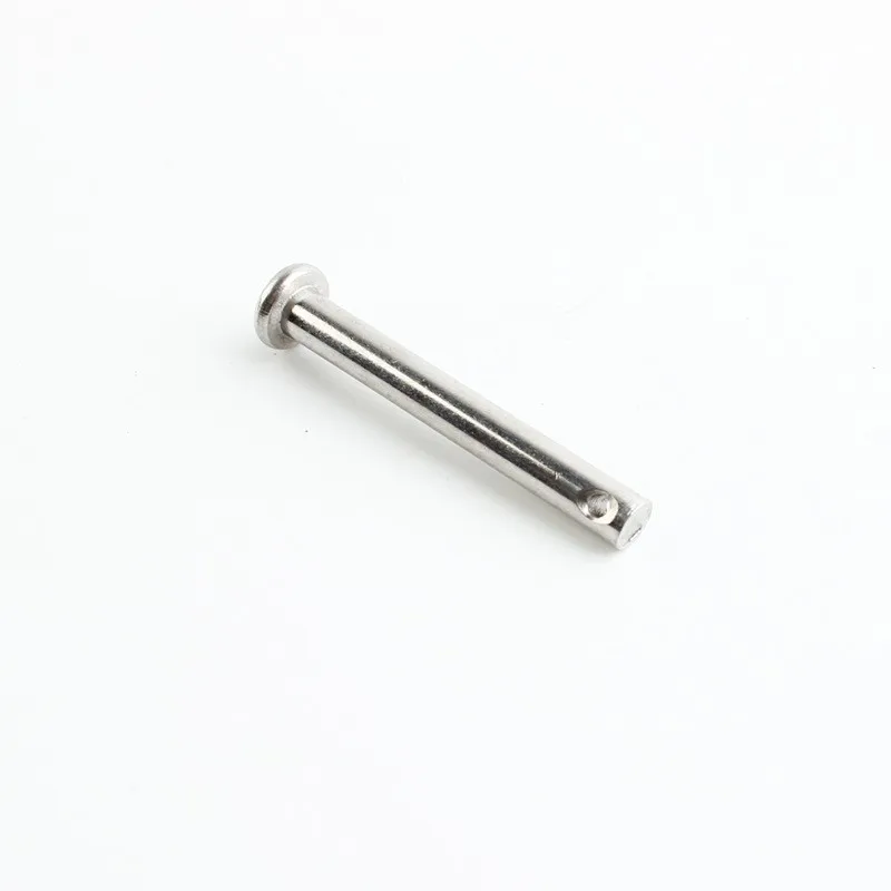 304 Stainless Steel Fasteners Flat Head Pin Shaft with Open Hole Cylindrical Pin Positioning Bolt Shaft Pin Set