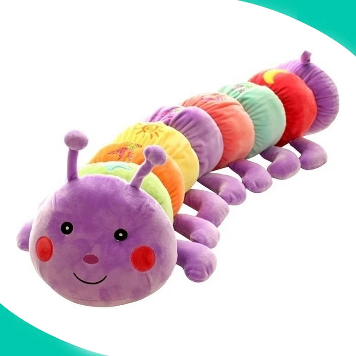 Фабричная под заказ 60 см большая супермягкая подушка для шеи гусеничная плюшевая