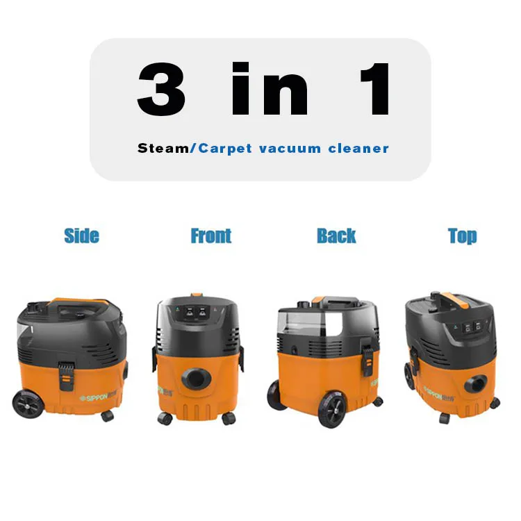 Spray Washing Cleaning High Temperature Steam Sterilization Cleaning Oil Vacuum Cleaner and Steem for Car with Bag Cyclone 25L