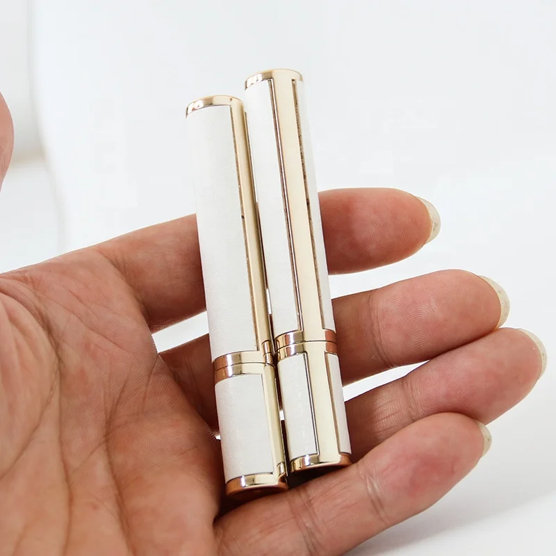 Thin Slim Aluminium White Gold Lipstick Tube High Quality Eco Friendly Cute Lip Gloss Tubes Wholesale Lip Balm Container