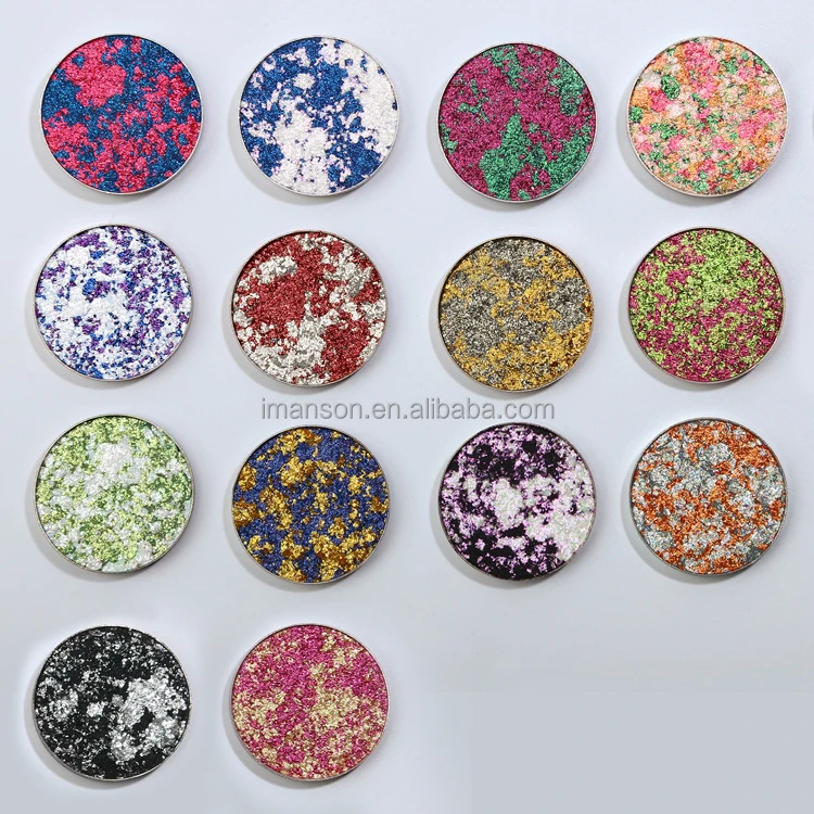 Custom Logo Vegan Multi Chrome Duochrome Eye Shadow Mixed Shimmer Glitter Eyeshadow