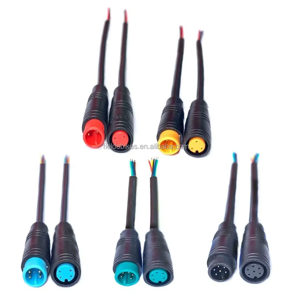 Julet Connector Higo Connector 2/3/4/5/6 Pin Cable Waterproof Connector For Ebike Bafang Display Pin Optional Cable Ebike Parts