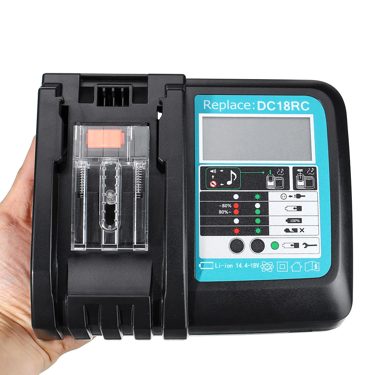 DC18RC  charger  For Makita 18V power tool battery BL1840 BL1860   li-ion battery with LCD and USB 3A fast  charger
