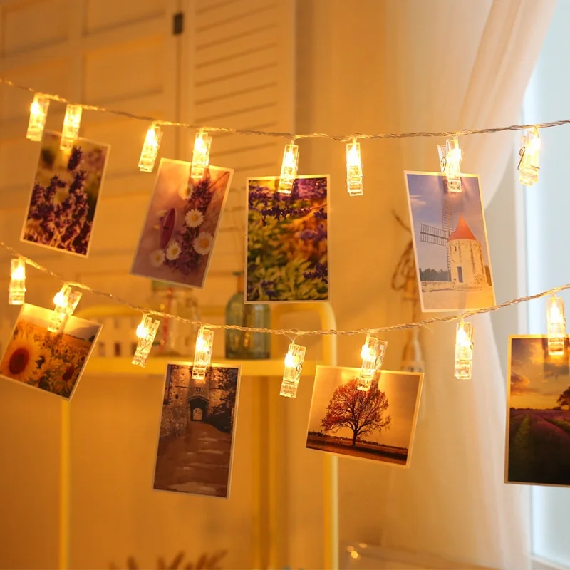 Newish Battery Operated Holiday Lighting Photo Clips Led String light for Home party Decoration