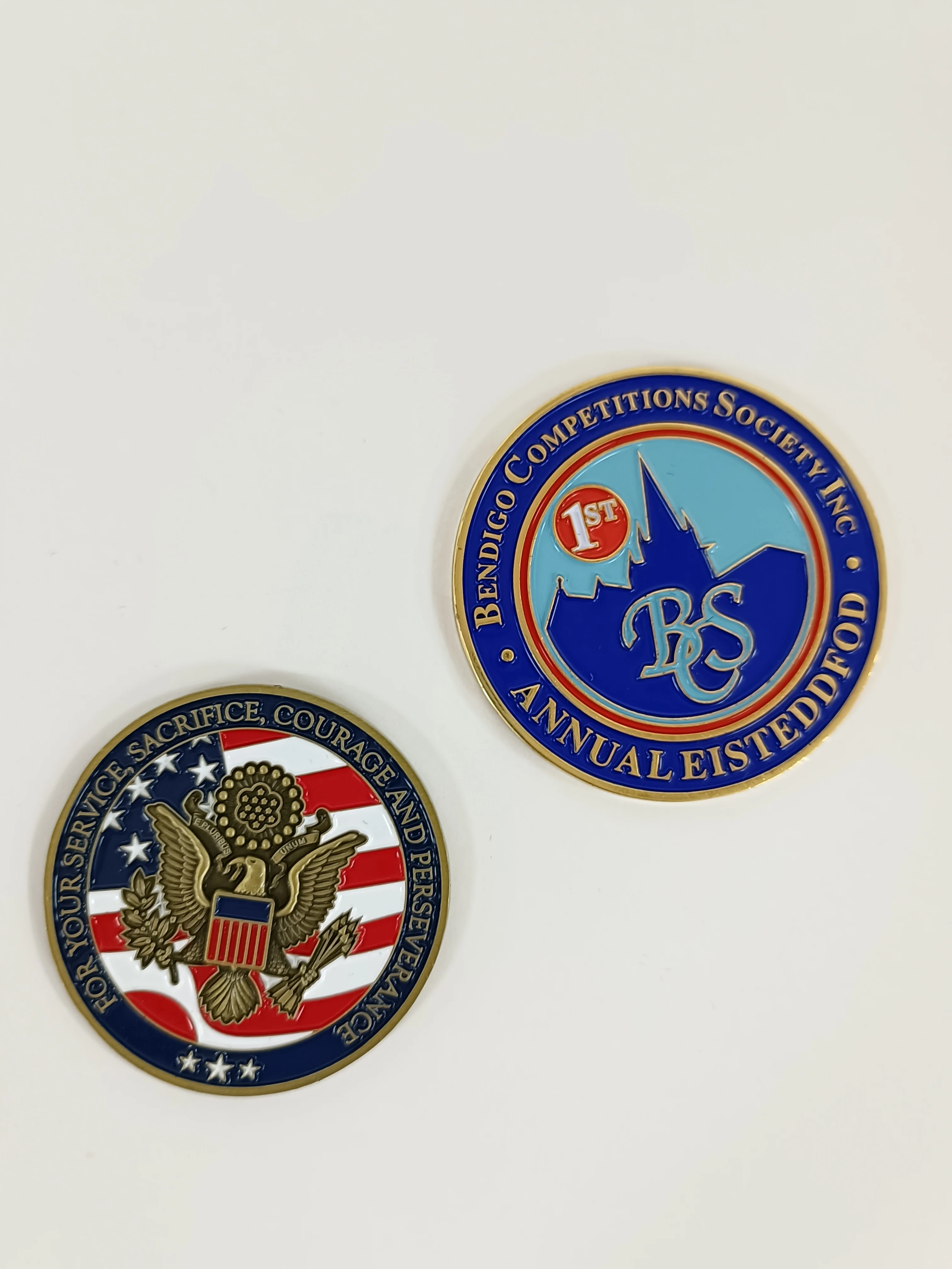 Factory Price Metal Copper Stamping  Custom Challenge Coins with Logo for Collectible and Souvenir