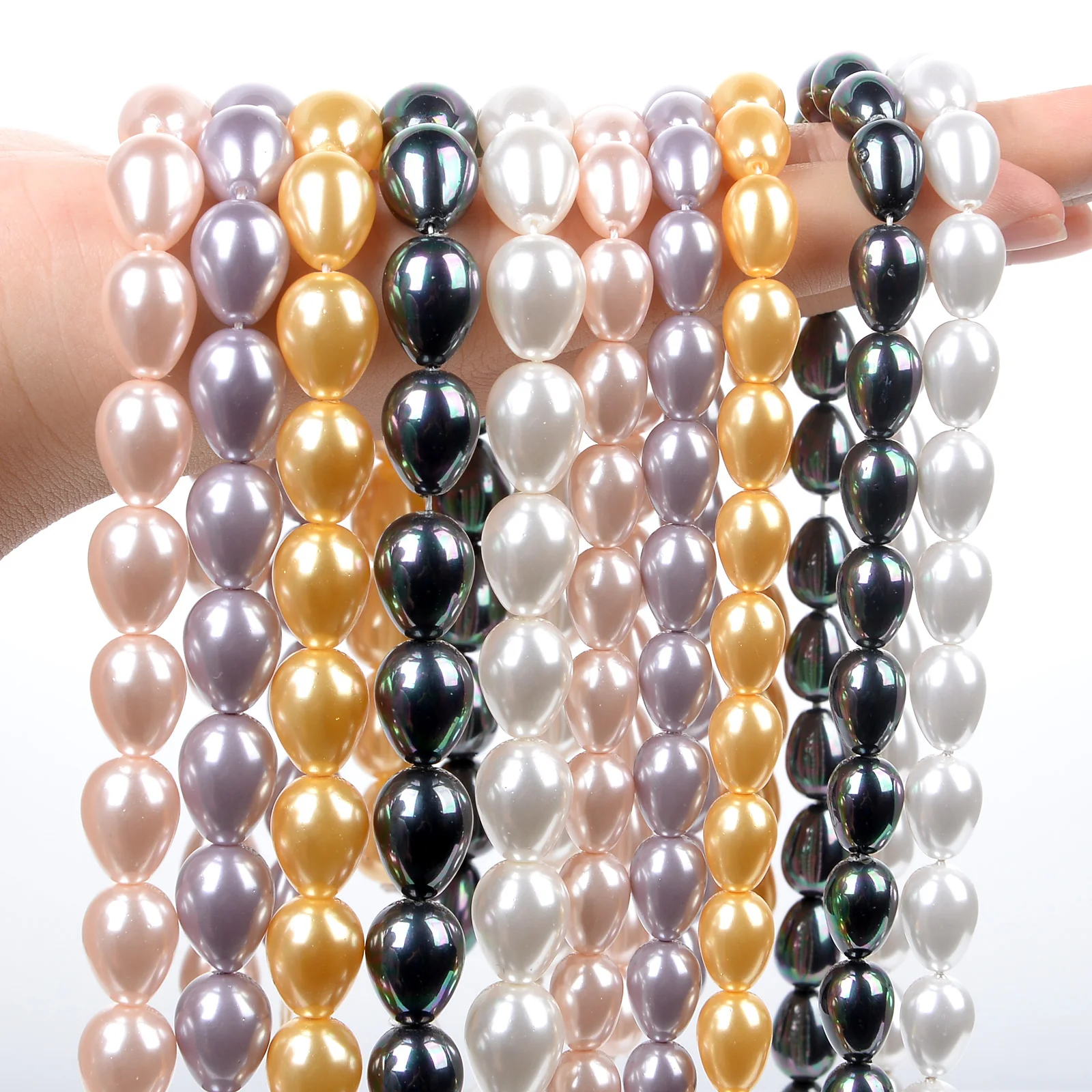 Wholesale 6~12mm Loose Drop Shape Natural Freshwater Pearl For DIY Jewelry Accessories Earrings Freshwater Pearl Strand