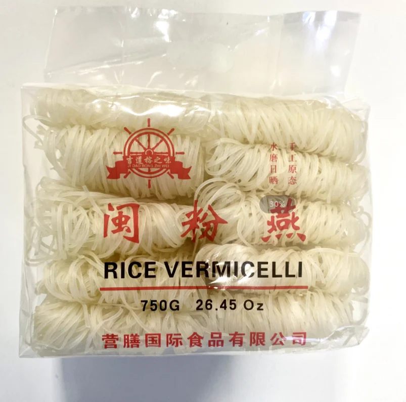 Рисовая Лапша 750 г * 18 рисовая лапша в китайском стиле вкусная и крепкая приготовленная И Жареная оптовая продажа