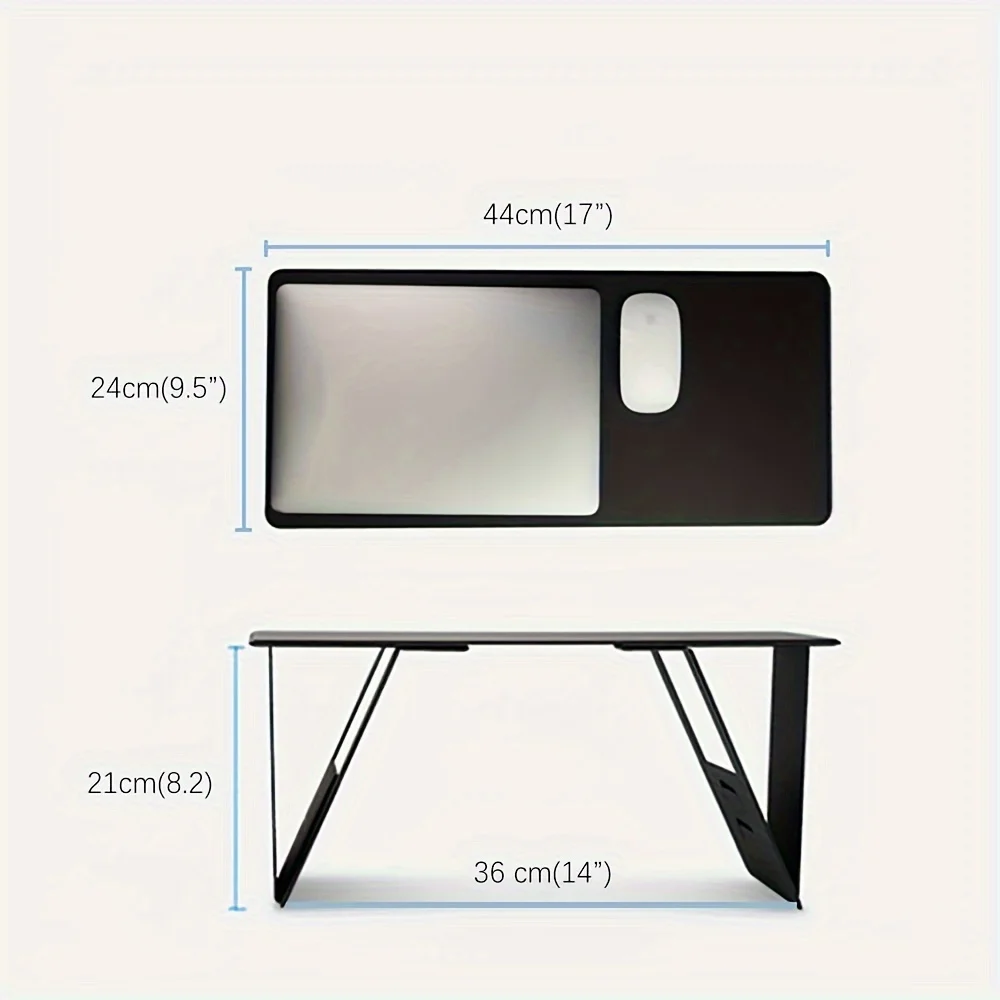 Travel Lap Desk Foldable Car Food Tray Back Seat Laptop Stand Table Perfect for Eating, Business Work, Airplane, Road Trips