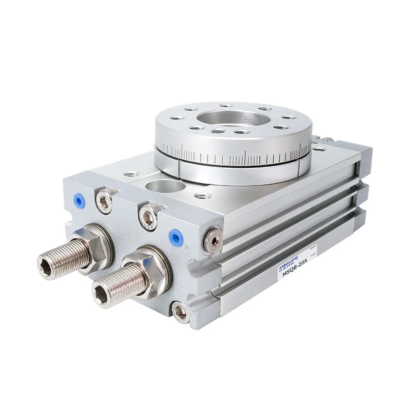 oulu ANMASPC factory outlet china manufacturer MSQB aluminum rotary cylinder actuators 0/180 degree swing air table cylinder