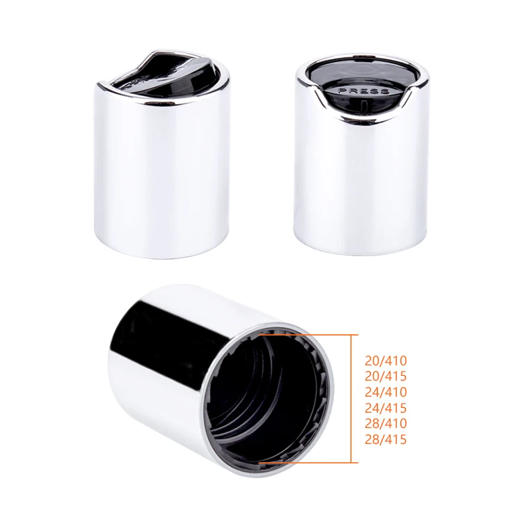 Wholesale gold aluminum disc top cap screw bottle cap for cosmetic packaging