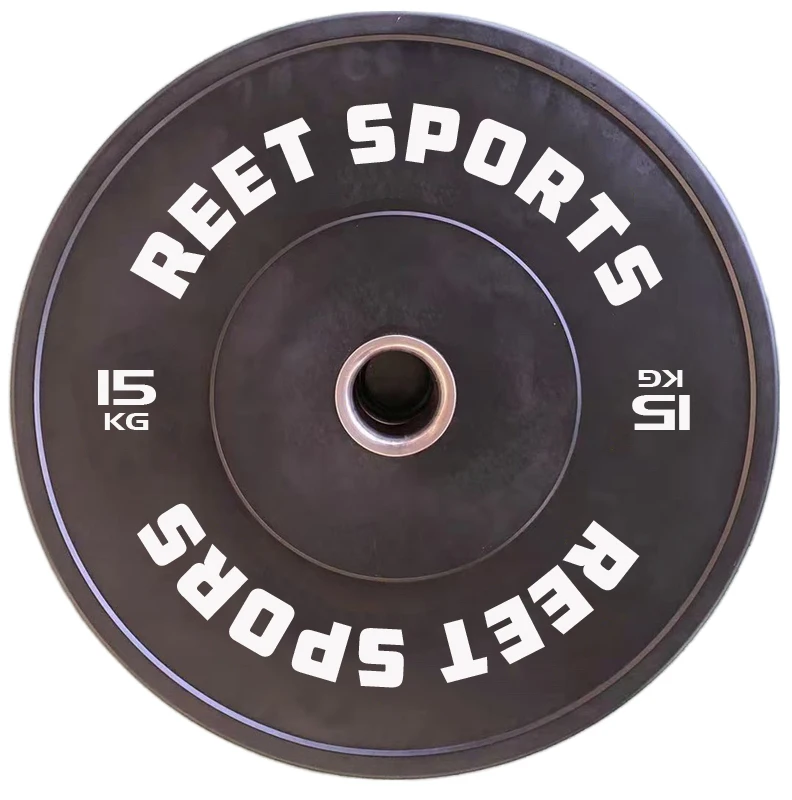 barbell black rubber bumper plate set