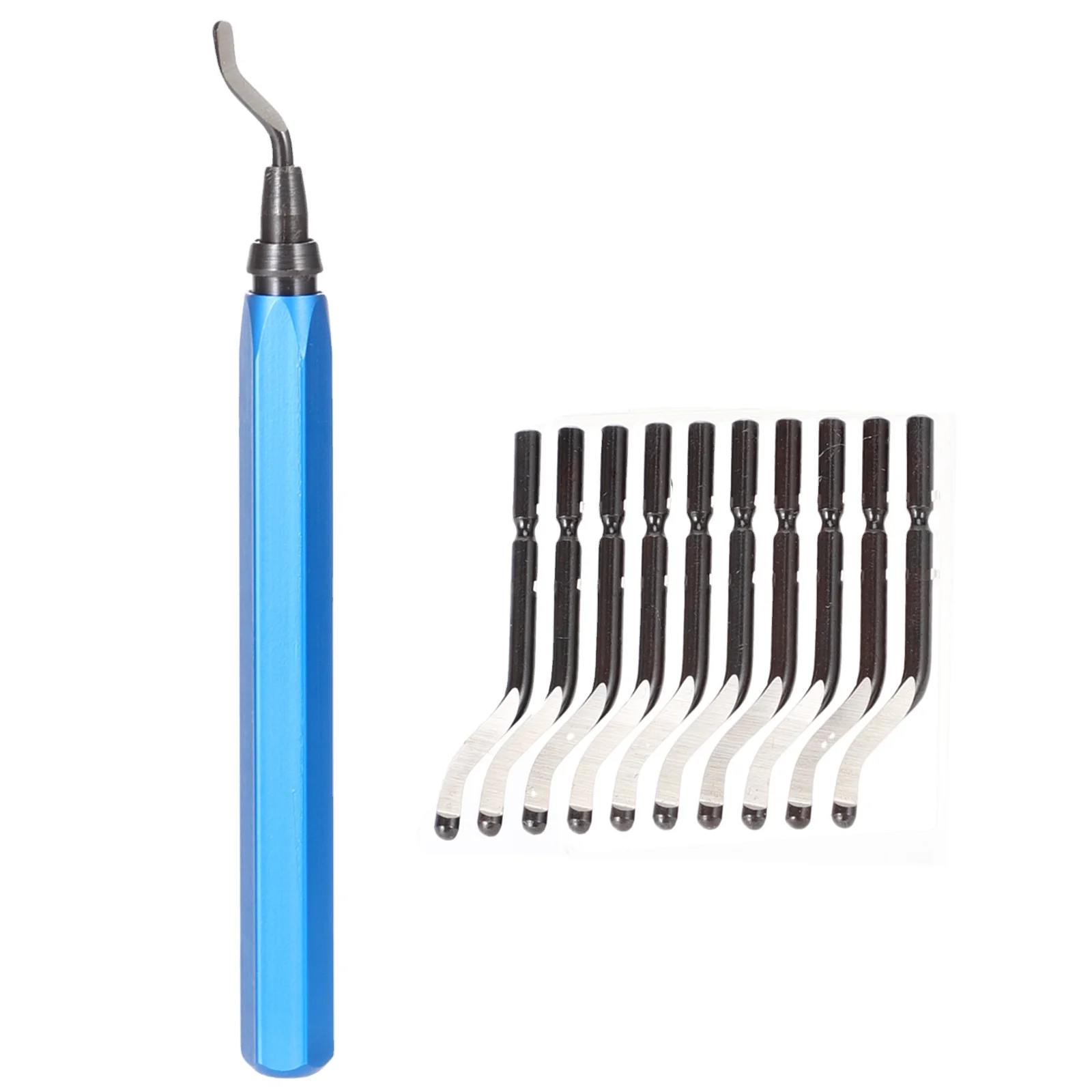 10 Extra High Speed Steel Blades Works on Metal Resin PVC and 3D Printed Plastic Edges Deburring Tool