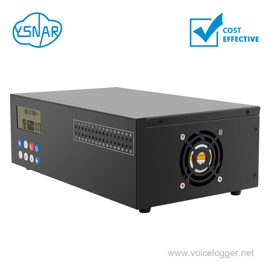 8CH автономный облачная сеть рекордер телефонных звонков с ОС Linux, 8 портов экономически эффективным голосовой регистратор для PSTN / 2-Way Радио Аудио