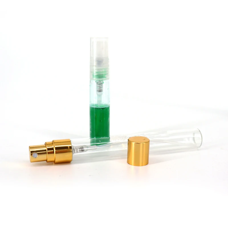 Custom Logo Printing Brand 2ml 3ml 5ml 10ml Thin Glass Perfume Tester Atomizer Bottle Travel Small Perfume Glass Spray Test Vial