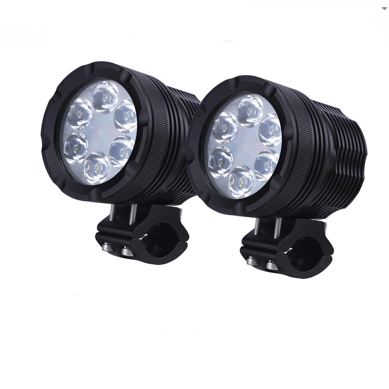 Motorcycle LED Headlights Auxiliary Lamp Motorbike Front Spotlight Motor DRL Fog Spot Head Light Lamps Accessories DC 10-48V 60W