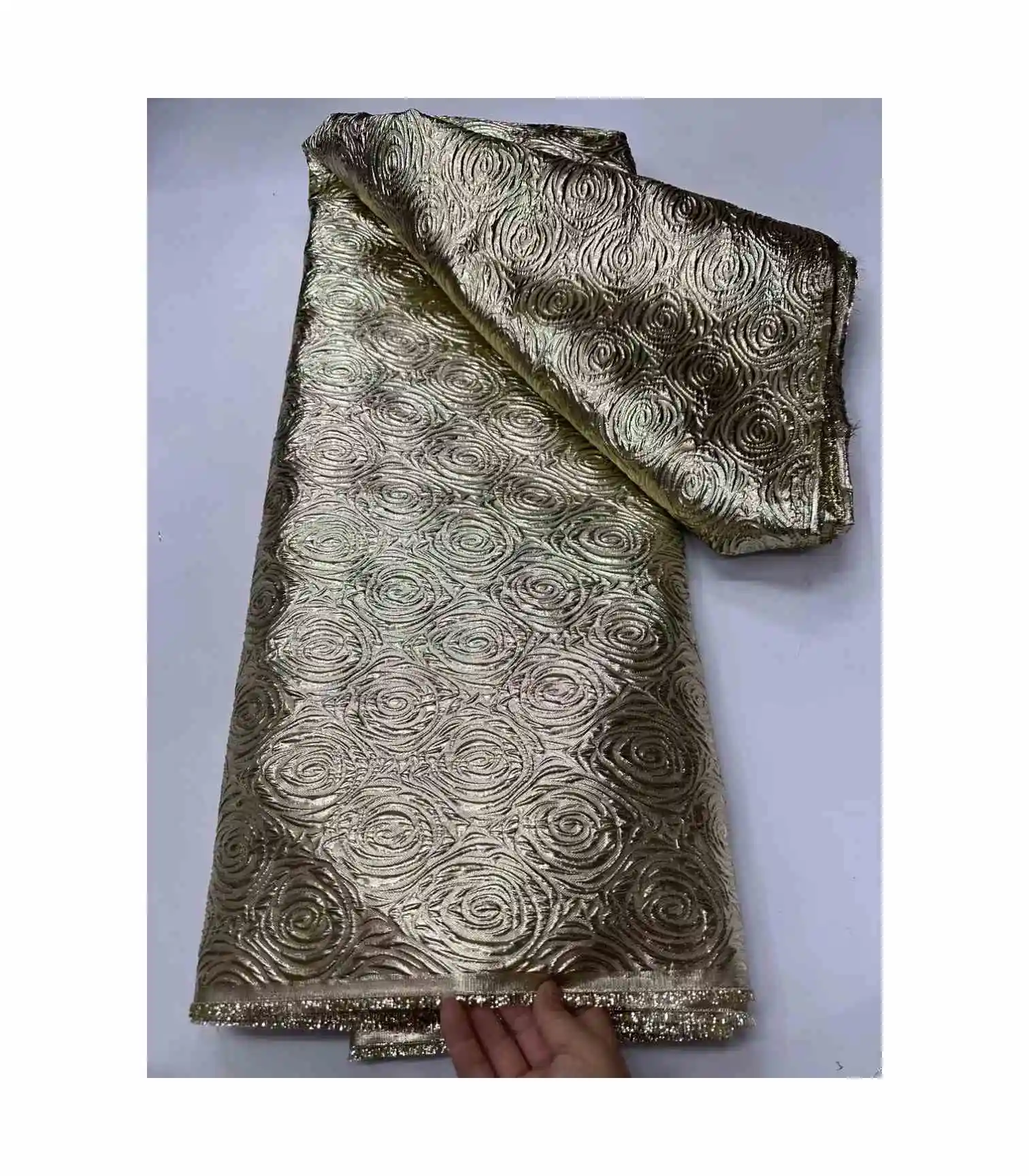 boho lace fabric  African Fashion Jacquard Brocade  Printed Knitted Warp