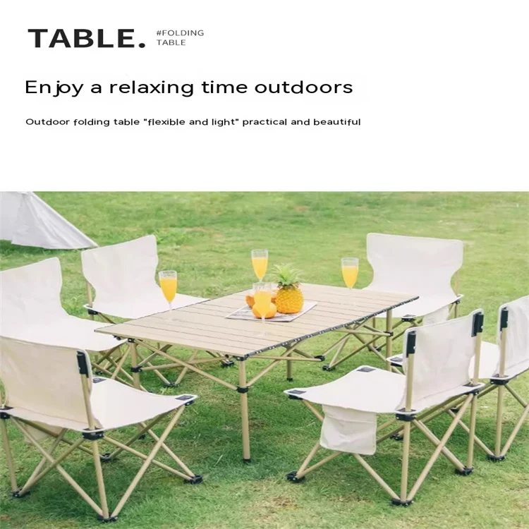 Luxury Outdoor Foldable Beach Adjustable Camping Outdoor Table And Chairs Folding Bar Table And Chair Set Outdoor