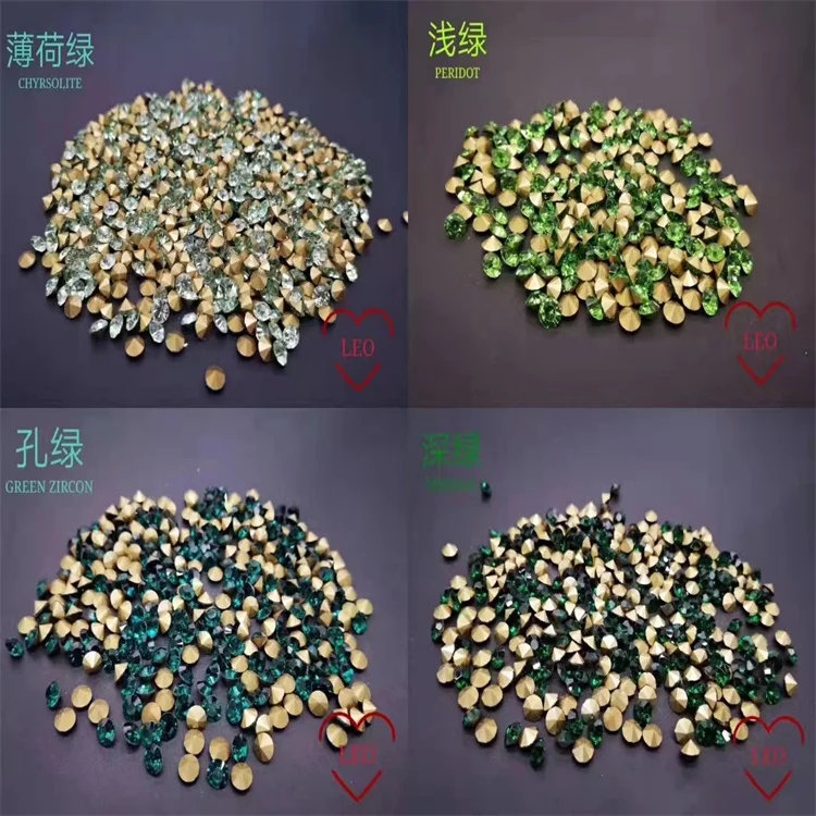 Ss6 8 10 12 16 20 Glass Rhinestones Pointback Strass Crystals Chatons Round Nail Crystal Stones For Crafts