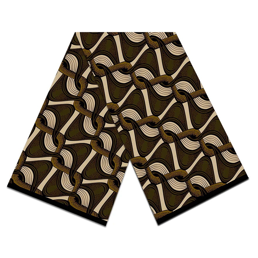 Beautiful Polyester Wax New Design Polyester Wax Cloth Export to Africa Ethnic Fabric 6 Yards African Wax Fabric Woven Batik