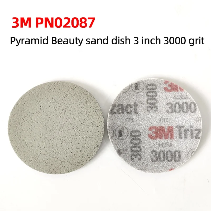 3M 02087 Trizact пенопластовый диск задняя флокирующая губка Сухой шлифовальный наждачная бумага ремонт краски автомобиля 3000 сетка Грит 75 мм 3 дюйма