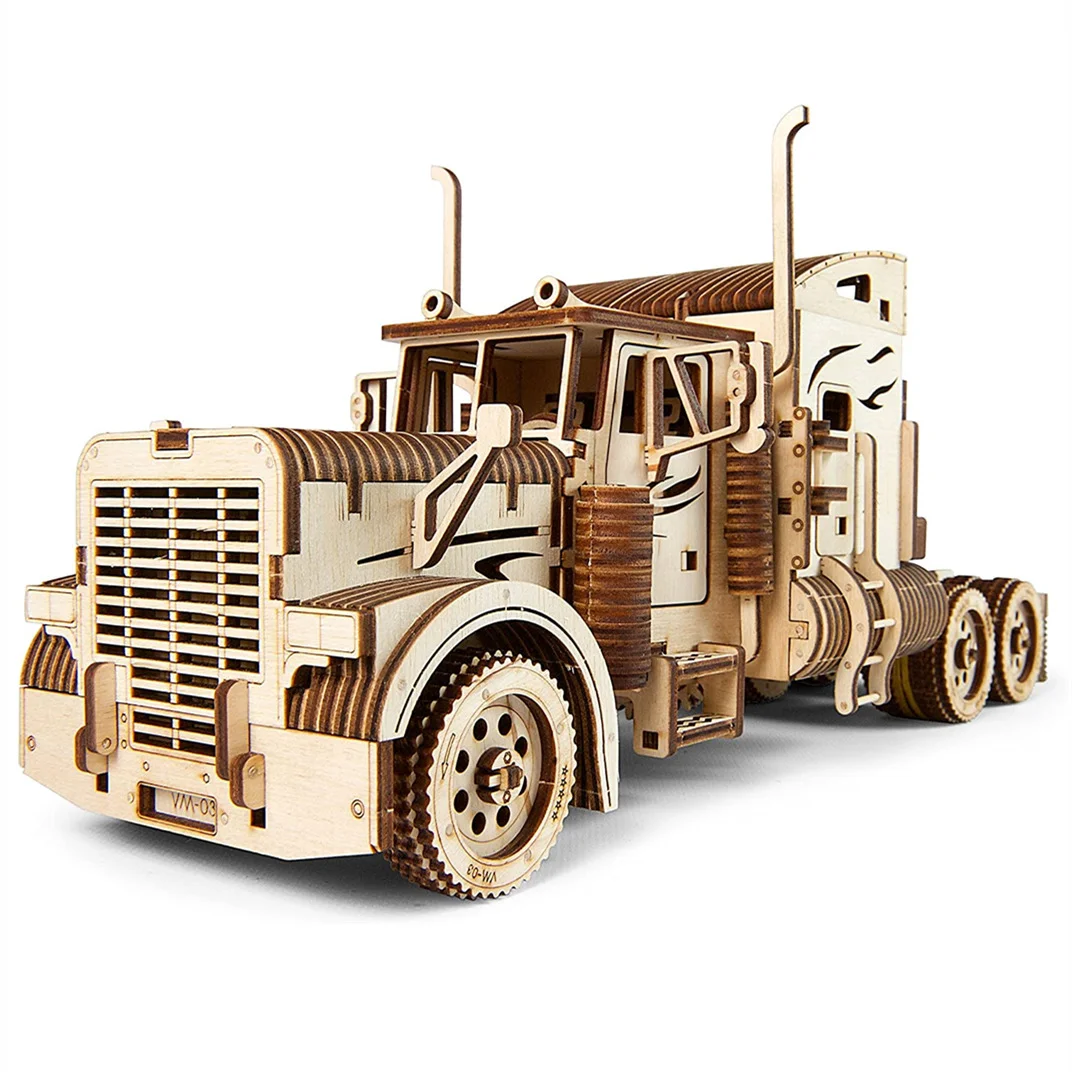 Professional OEM ODM Factory laser cutting Model kit 3D mechanical  assemble puzzles wooden for Adults