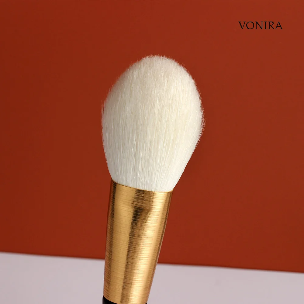 Vonira OEM Professional 8 Pieces Golden Natural Animal Goat Hair Makeup Brush Set Free Sample Customised Cosmetic Brushes Making