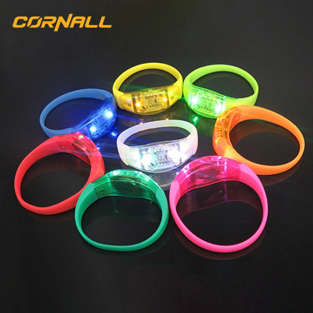 Concert Wireless Distance Illuminated Wristband Remote Control Dmx Flash Light Event Party Supplies Sound Activated Led Bracelet