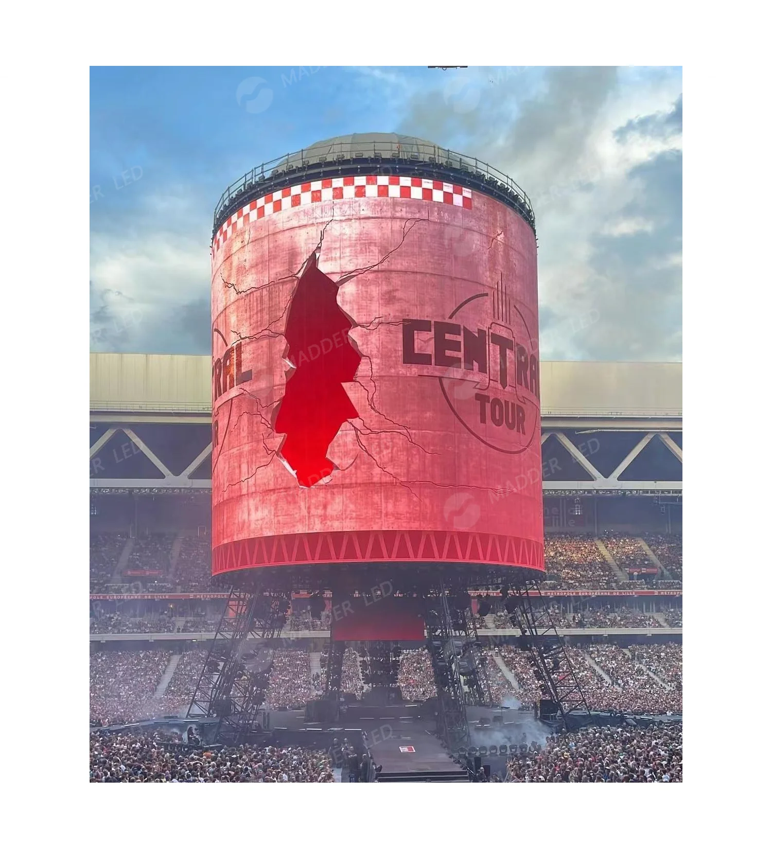 led display for advertising publish outdoor ultra thin flexible led screen customize O-shaped display S-shaped screen