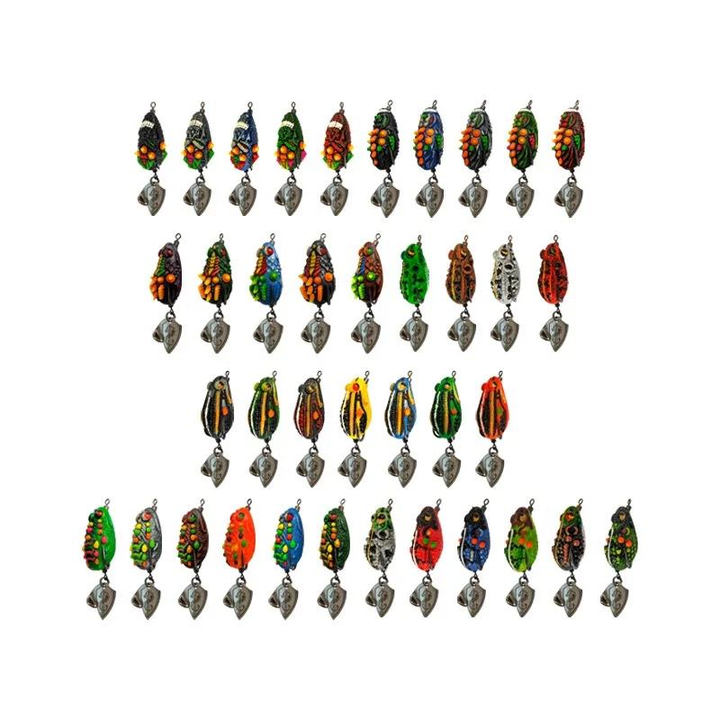 Wholesale 5G-7G NEW Latex Fishing Bait Jumping Soft Frog Lure Artificial Fishing Baits Soft Frog Fishing Lures