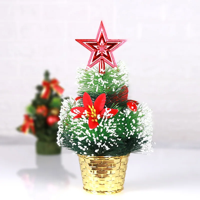Wholesale Xmas Ornaments 60CM Small Artificial Prelit Christmas Tree with Led Lights Decoration Ball