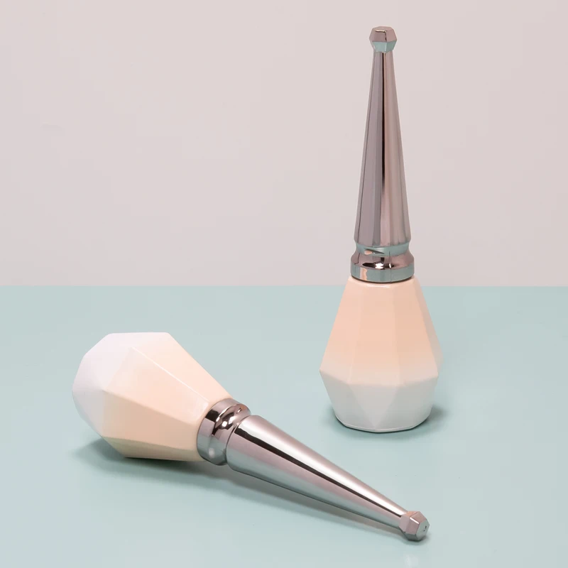 10ml Custom Logo Empty Square Glass Gel Nail Polish Bottles With Soft Brush