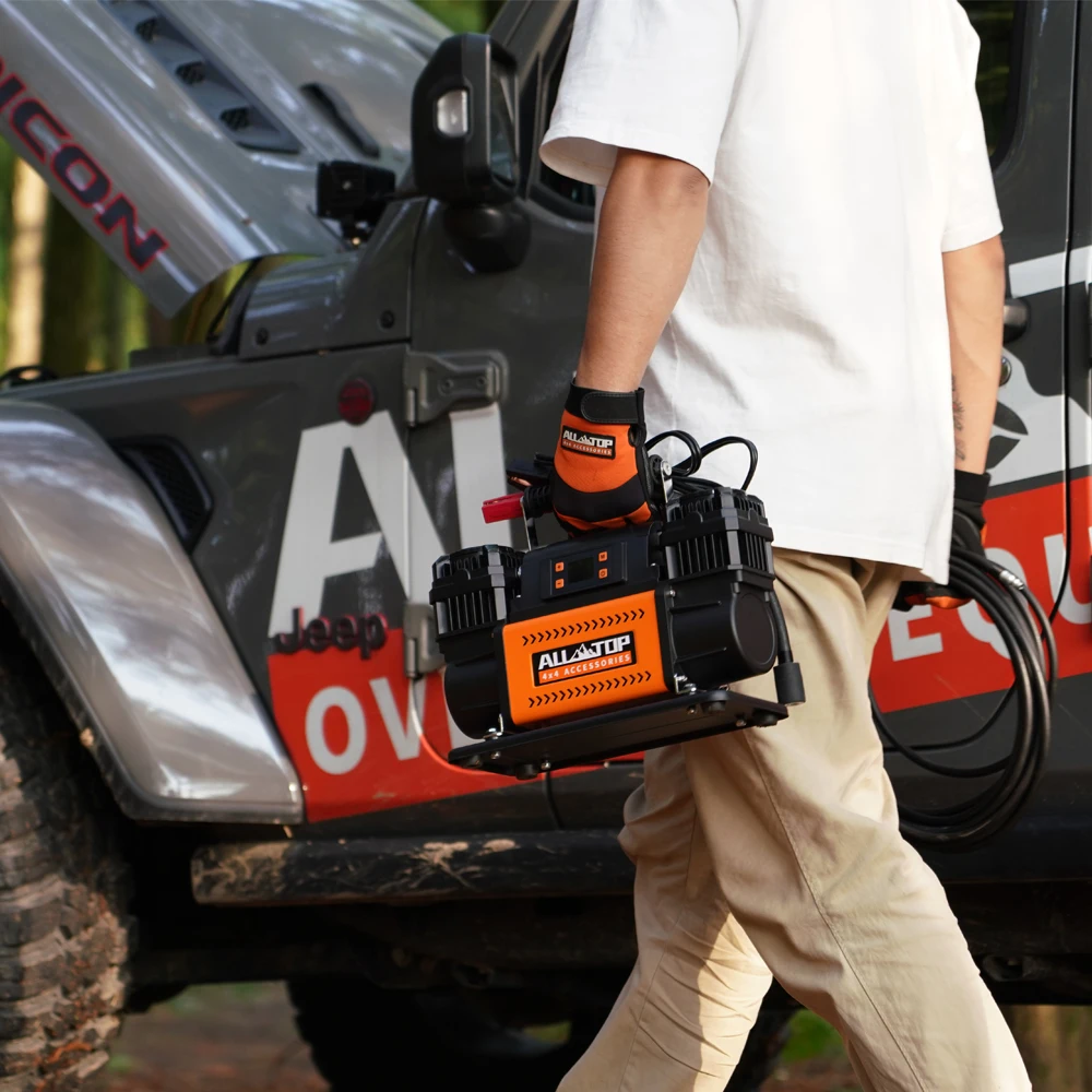 High Quality  4WD Double Cylinders Digital Display Tire Air Compressors 12v Air Compressor Tire Offroad