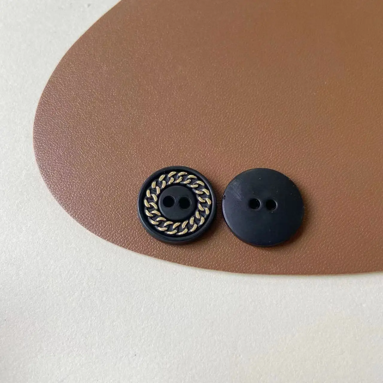 Customized 2 Holes ABS High-Quality Faux Leather Buttons DIY Sewing Shank Coat Plastic Buttons For Casual Suits
