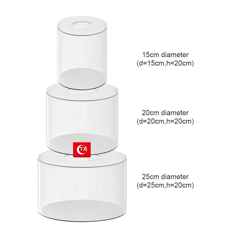 Clear Acrylic Cake Separator Fillable Cake Stand Round Cake Display Stand Floating Cylinder Pedestal Dessert Display Stand