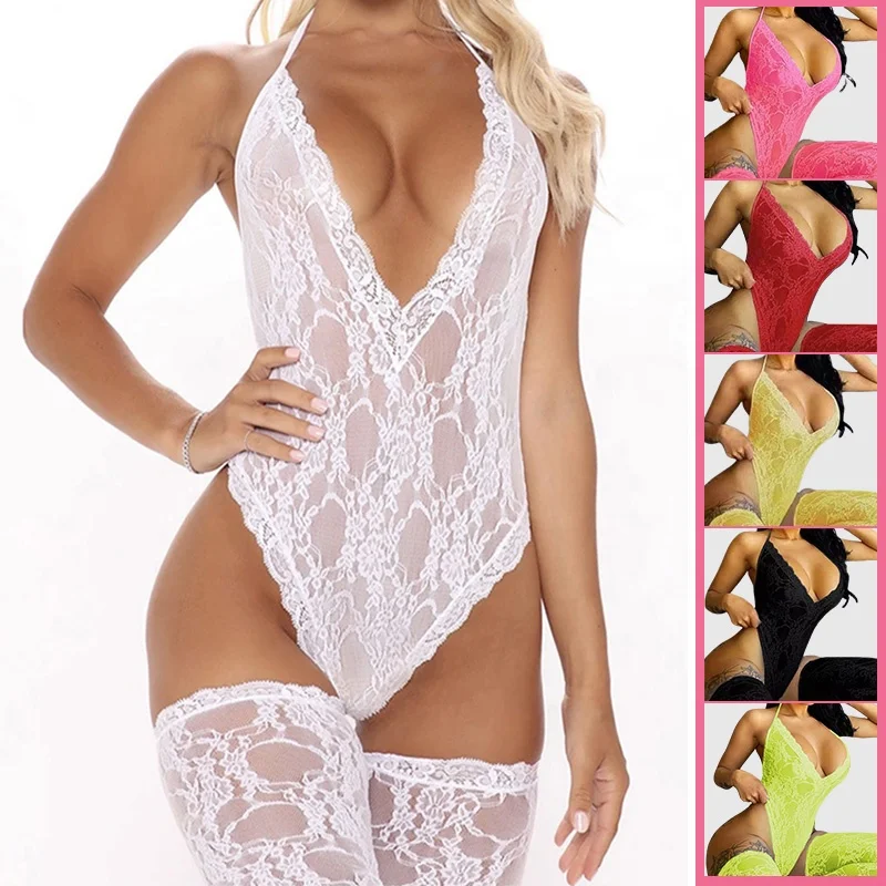 
Fast Shipping Custom Rhinestone Mesh Lace Lovers Plus Size Lingerie Set Underweir Stocking Sexy Lingerie Women 