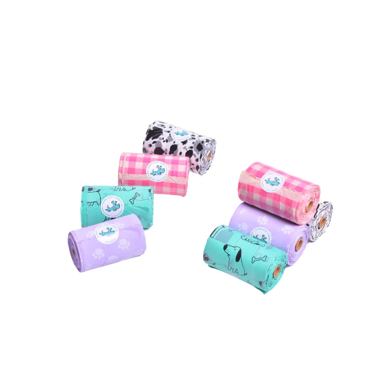 Bio Degradable Plastic Certified Organic Composable Die Cutting Biodegradable Pattern Ecofriendly Trash Dog Poop Bag For Pack