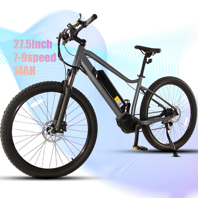 Long Life and distance 90-120km 27.5 electric bike mid drive  with Mtb Saddle