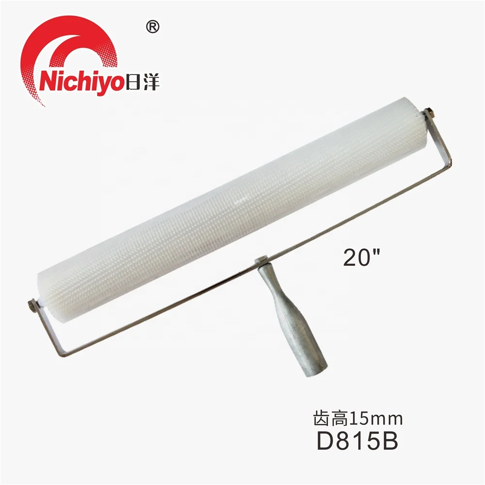 20 Inch Self Levelling Screed Tools Accessories Spiked Aeration Floor Roller Brush