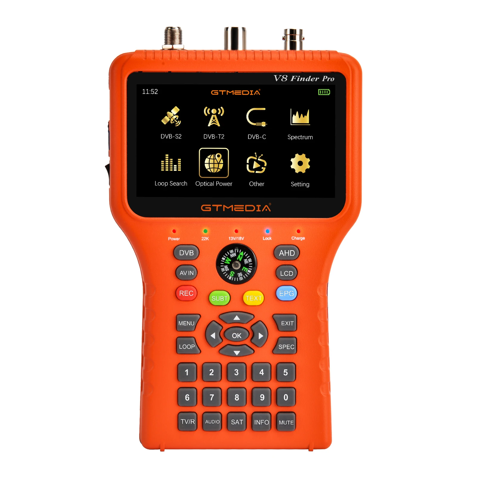V8 finder pro H.265 комбо спутниковый Finder метр DVB-S2X/S2/S/T2/T/C и MPEG-2/4 H.264/H.265 (10 бит)
