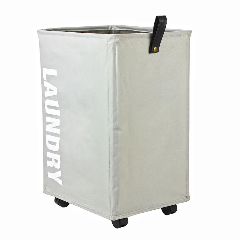 WeaveWin in stock Custom 40X32X59 Large Laundry Basket Hamper with wheels Collapsible Dirty Clothes Laundry Hamper