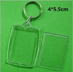 Best Selling Blank Acrylic keychain , picture insert plastic photo frame key chains